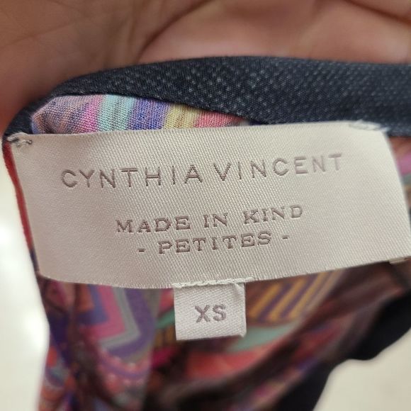 Cynthia Vincent Boho Tribal Print Mini Dress size XS - Picture 6 of 8